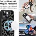 ZIYE Made for iPhone 14 Case with Magnetic [Compatible with MagSafe] Leopard Print Pattern Matte Design Lens Cover & Shockproof Protection Men and Women Case for iPhone 14 (Black)