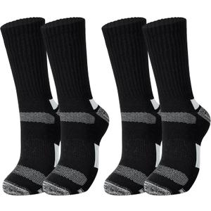 Janmercy Outdoor Hiking Socks with Citronella Oil Breathable Insect Proof Socks for Men Traveling Camping (Black)