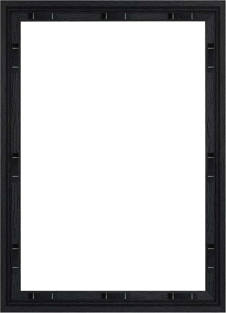 Abtgt 18x24 Canvas Floating Frame with 0.9" Deep, Black Floater Frame for Canvas Paintings with Adhesive, Vertical or Horizontal Wall Art frame for Prints Oil Painting Diamond Decor, 1 Pack.