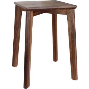 18-Inch Stackable Wooden Stool from Walnut Solid Wood, Stacking Backless Stool with Square Top Anti-Slip Felt Pad for Kitchen, Dining Room, Living Room, Office, Classroom, Workroom, Bedroom, Studio