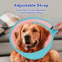 Mosago Soft Dog Cone Collar After Surgery Alternative for Dogs to Stop Licking, Comfy Collars for Large/Medium/Small Pet, Adjustable Elizabethan Neuter Recovery E Cones of Shame Neck & Head Ecollars (L (Fit 20-49 lb Dog), Light Blue/Pink)