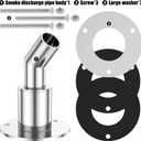 Thru Hull Exhaust Skin 316 Stainless Steel Thru Hull Exhaust Fitting 24mm Tube Pipe Socket Hardware for Diesel Parking Heaters Boat Marine Car Truck with Screws and Washers(Bent)