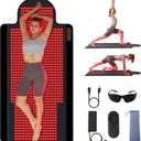 Red Light Therapy Mat, Extra Large 74 x 32 in Full Body Infrared Light Therapy Pad, 660nm 850nm 940nm, 1095 LEDs, 2 Pulse Modes, 5 Intensity Levels, Timer 10-90 Min, Includes Goggles & Storage Bag