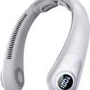 Portable Neck Fan that Blow Cold Air, LED Display, Rechargeable Hands-Free Wearable Cooling Personal Fan, 5 Speed, Neck Support, Bladeless Neck Air Conditioner, Gifts for Women/Men, Hot Flashes