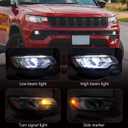 Huray Headlight Assembly for Jeep Compass 2022-2025 [LED High/Low Beam Light] [Halogen Side Marker] OE Head Lamp Replacement Passenger Side