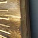 Wooden Threshold Ramp for Home Steps, 3" Rise Doorway Ramp with Non-Slip Grooves, Door Ramp for Wheelchair/Walker/Cart/Scooter, (31.4 W*3.0" H, Solid Wood, 600LBS Capacity) (Crack across the middle)