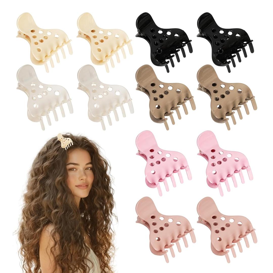12PCS Root Lifting Hair Clips for Volume, Curly Hair Root Lifter Tool, Volumizing Claw Clamps for Curly Hair, Non-slip Volume Root Clips for Women Girls (Small)