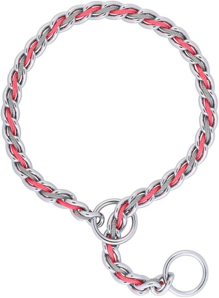 Laced Chain Slip Collar (22-inch x 3.5 mm, Pink/Gray)