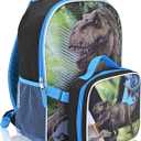 Fast Forward Jurassic Park 16" Backpacks With Lunch Bag - Licensed Characters Kids Schoolbag