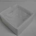Red Co. Set of 3 (12", 10", 8") Square Cube Acrylic Display Nesting Risers with Hollow Bottoms, White