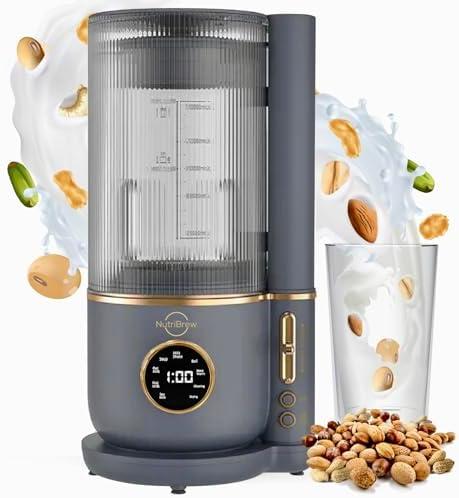 NutraBrew Nut Milk Maker | 50 oz Automatic Plant-Based Milk Machine | 9-in-1 Easy Use Milk Maker | 2025 Plant Milk Machine | Soy Milk Maker | Oat Milk Maker | Almond Milk Maker