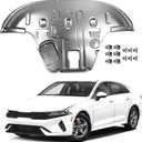 Steel Engine Splash Shield Fit for KIA K5 2021 2022 2023 2024 2025 Front Skid Plate Heavy-Duty Lower Engine Cover Guard Fit for K5 Engine Shield w/Screw Hardware (Silvery-Alloy Steel)