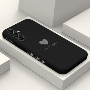 for Samsung Galaxy S24 Case, Design Pattern Slim Stylish Drop Proof Protective for Galaxy S24 Phone Cover 6.2 inch, Love Black