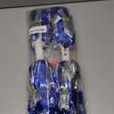 Hooshing 2 Pack Pom Poms Cheerleading Blue and Silver Pompoms with Baton Handle for Team Sports Spirit Dance Cheering