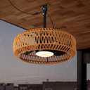 20" Outdoor Ceiling Fans with Lights for Patios, Waterproof Plug in Ceiling Fan with Remote, 3CCT Dimmable, Reversible, Gazebo Fan with Hanging Hook for Canopy, Pergola, Porch