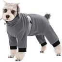 Polar Fleece Dog Pajamas Bodysuit - Small to Medium Dogs, Winter Jacket & Sweater for Small Dogs, Four-Legged Warm Clothes Size L