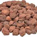 Skyflame 10LB Lava Rocks for Fire Pits, Fire Tables, Fireplaces, Garden Landscaping Decoration, Indoor and Outdoor Use, 1"-2" Natural Sizes, Red