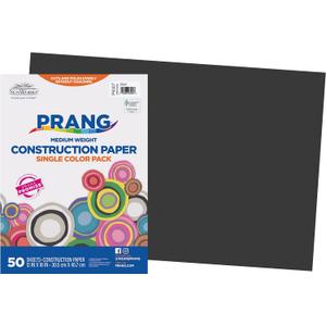 Prang (Formerly SunWorks) Construction Paper, Black, 12" x 18", 50 Sheets