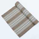 Hand Woven 100% Cotton Yoga Mat- Thick Handloom Made in India- for Gym Floor Exercise - Runner for Bedroom (24"x72", Beige)