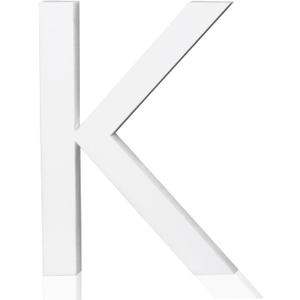 5 Inch Acrylic Frosted Matte White Letter K, Adhesive House Letters and Numbers for Outside, Modern House Numbers for Apartment Door Farmhouse Mailbox Office Hotel, Address Numbers and Letters