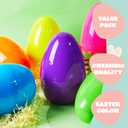JOYIN 12PCS 10" Jumbo Easter Eggs, Bright Plastic Giant Eggs Empty Fillable for Easter Eggs Hunt, Filling Treats Party Favor Classroom Prize Supplies Decoration