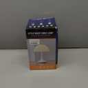 Flower Bud Lamp Modern Flowerpot Cordless Mushroom Touch Table Lamp 3 Mode Dimmable Rechargeable Desk Lamp for Bedroom (White)