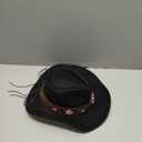 Jastore Western Cowboy Hat for Kids Girls with Pink Flower Buckle Blet Cowgirl Hat Wide Brim Fedora Hat Rodeo Party Hats