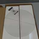 Urban Deco Cylinder Stands for Party, 2PCS 40cm Round Cake Pedestal Stands for Parties, Foldable Cardboard Columns with Acrylic Disc, Cilindros para Fiestas for Birthday Wedding Decoration, White