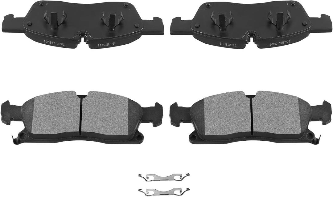 AUTOMUTO Front Brake Pads, 4PCS Front Semi-Metallic Brake Pads Set D1455-8856 2011-2018 For Dodge For Durango, 2011-2018 For Jeep For Grand Cherokee