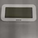 KESHIDE Night Light Digital Alarm Clock Battery Operated with Indoor Temperature Humidity, Desk Small Clock,Snooze Model,12/24H Display for Bedrooms Heavy Sleepers Kids Travel Bathroom (White)