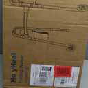 Walkers for Seniors, Folding Walker with Wheels and 2 Skis, Lightweight Rolling Walker Supports Up to 350 Pounds, Adjustable Height, Adult Compact Standard Walkers with Aluminum Frame, Blue