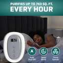 GermGuardian Air Purifier for Home, for Wildfire Smoke, Pets, Pollen, Odor, Mold Spores, Large Rooms Up to 743 Sq. Ft., with HEPA Pure Air Filter, UV-C Light, Air Quality Sensor, 22", AC4880W, White