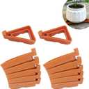 Plant Pot Feet & Risers - 12 Pcs of Planter Feet for Outdoor Pots,Plant Risers for Pots Outdoor,Pot Feets for Indoor Outdoor Planters & Gardening Plant Container (Brick-red)