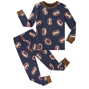 A&J DESIGN Boys Pajama Sets, 100% Cotton 2-Piece Sport Theme Pjs Set, 4