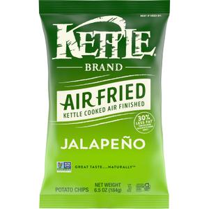 3 x Kettle Brand Potato Chips, Air Fried Jalapeo Kettle Chips, 6.5 Oz Bag (6.5 Ounce (Pack of 1))