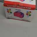 FLSEPAMB Balloon Pump, Electric Balloon Pump, Portable Dual Nozzles Electric Balloon Air Pump 110V 600W, Electric Balloon Inflator with Tying Tool, Colored Ribbons for Party Decoration