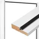 Solid Pine Wood Exterior Door Jamb Frame Kit with Weather Strip Pre-Cut Primed Trim Molding Finger Jointed Door Casing Set, 1.25" x 4.5" x 82.5"