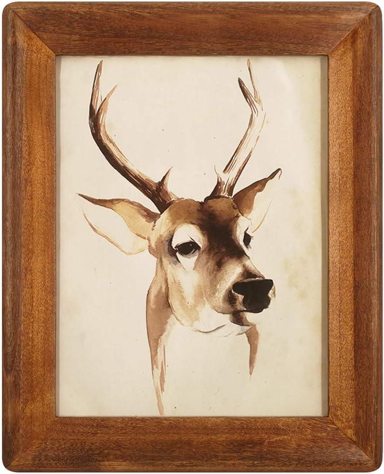 8x10 Picture Frames,Brown Rustic Wood Frame with Glass Front, Display 10x8 inch Photos for Table Top Display and Wall Mounting