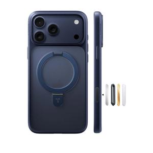 ORRAS Stand for iPhone 17 Pro Max Phone Case, Camera Control, Fit for MagSafe, Military-Grade Protection, Magnetic Slim Translucent Anti-Fingerprint Phone for iPhone 17 Pro Max Case, Deep Blue