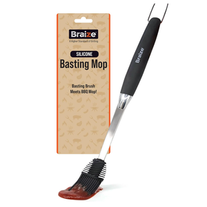 Grill Basting Brush, Silicone BBQ Basting Brush for Cooking Oil & Sauce, Heat-Resistant Baster for Grilling, Barbecue Tool, Dishwasher-Safe Food Basting Mop for BBQ & Roasting