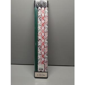 Christmas Wrapping Paper Bulk Set of 4 Rolls (93 sq. ft. ttl) for Holiday Gift Wrap - 17 inches x 16.5 feet Per Roll