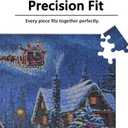 Christmas Puzzles 500 Piece, Christmas Night in Winter 500 Piece Puzzles, Jigsaw Puzzle for Adults Challenging Perfect for Holiday 27x 20inch