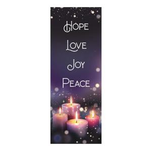 Christian Brands Advent Candles X-Stand Church Banner, 2' x 6'