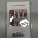 Almond Press on Nails Medium Fake Nails with Purple White Gradient Glitter Sequins Design Glue on Nails Purple Full Cover Nails Press ons Glossy False Nails Artificial Stick on Nails for Women 24Pcs