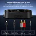 Wireless TV Headphones with Charging Dock, 45H Playtime, Matte Black