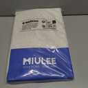 MIULEE Natural White Linen Curtains 63 Inch Length 2 Panels Set for Living Room Bedroom Semi Sheer Light Filtering Farmhouse Rod Pocket Short Soft Thick Linen Textured Window Drapes W42XL63