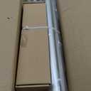 Silver Curtain Rods for Windows 36 to 176 Inch(3-14 Feet),1" Diameter Rods with Modern Style End Cap Finials,Size:36-176 Inch