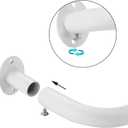 Room Darkening Curtain Rod 28-48 Inches, Wrap Around Design, Extra-Thick 1-Inch Diameter Single Drapery Rod, Extendable Metal Rod Set of Window Treatment (Matte White, 28-48")