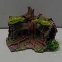 Aquarium Decorations Large Fish Tank Ornament Reptile House Shelter Decor Aquarium Hides with Betta Cave Temple Ruins Tree House Aquarium Landscape Decoration
