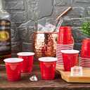 Lilymicky 300 PACK 2 oz Plastic Shot Glasses, Red Disposable Shot Cups, Mini Red Shot Cups, 2 oz Party Cups for Halloween Christmas Party